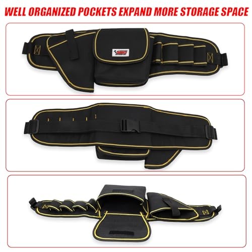 Tool Belt,600D Water-draining Oxford Cloth Tool Belts for 7 pocket