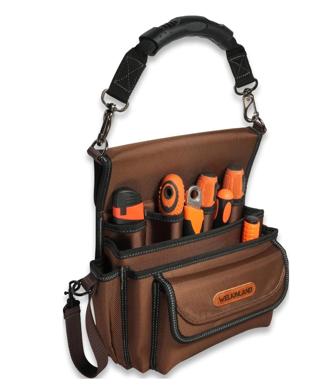 WELKINLAND 10-Pockets Electrician Pouch, Electrical Tool Bag, Heavy Duty…