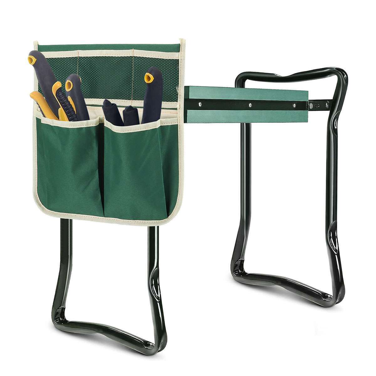 Garden Kneeler Seat EVA Folding Portable Tool Side Pouch Bag for Bench