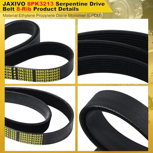 8PK3213 Heavy Duty V-Ribbed Serpentine Belt/Fan Belt for 8PK3213-3213mm belt