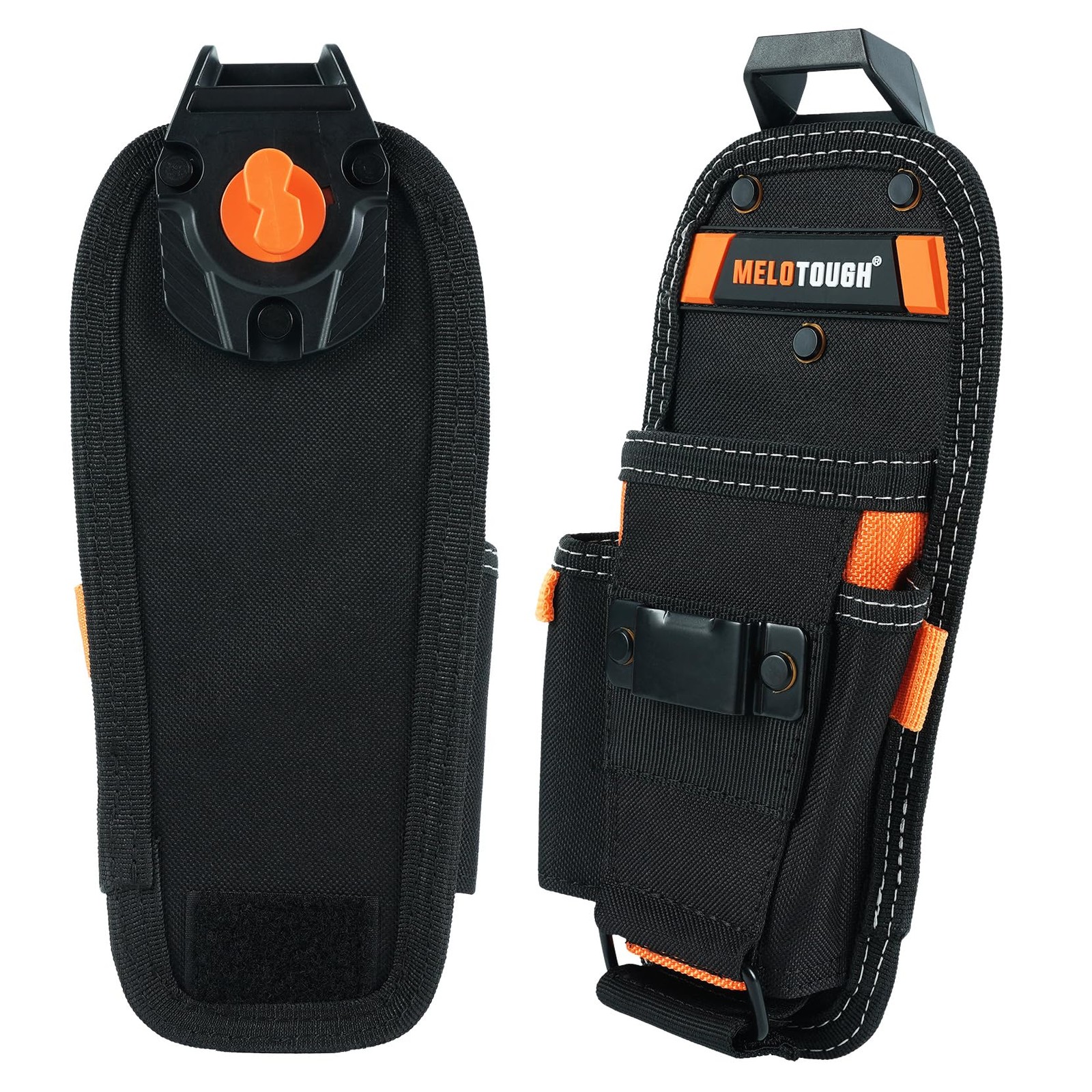 MELOTOUGH Small Tool Pouch With Tapemeasure Clip, Orange