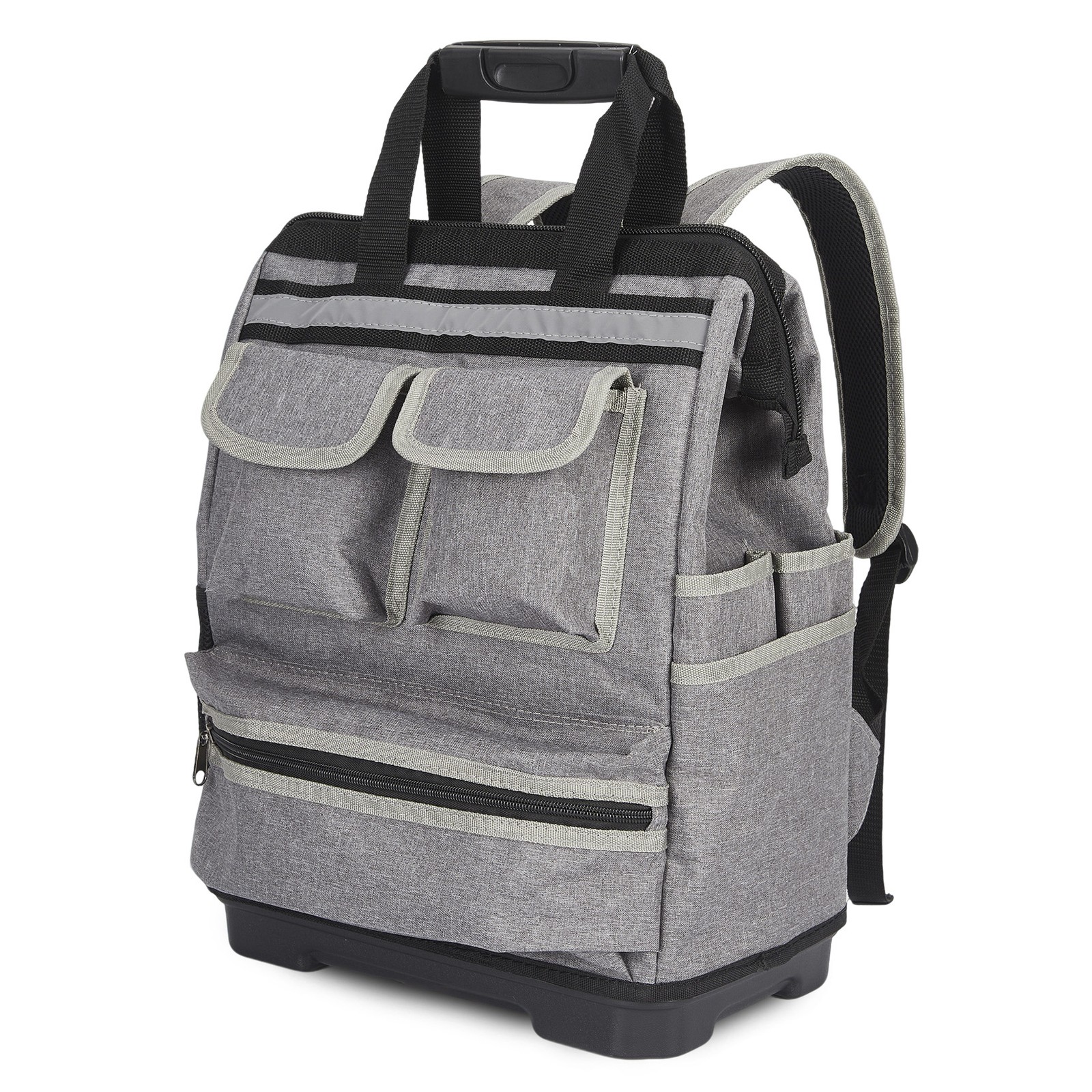 Heavy Duty Tool Backpack 1680D Oxford 12 Pockets Waterproof Base Electrician Bag