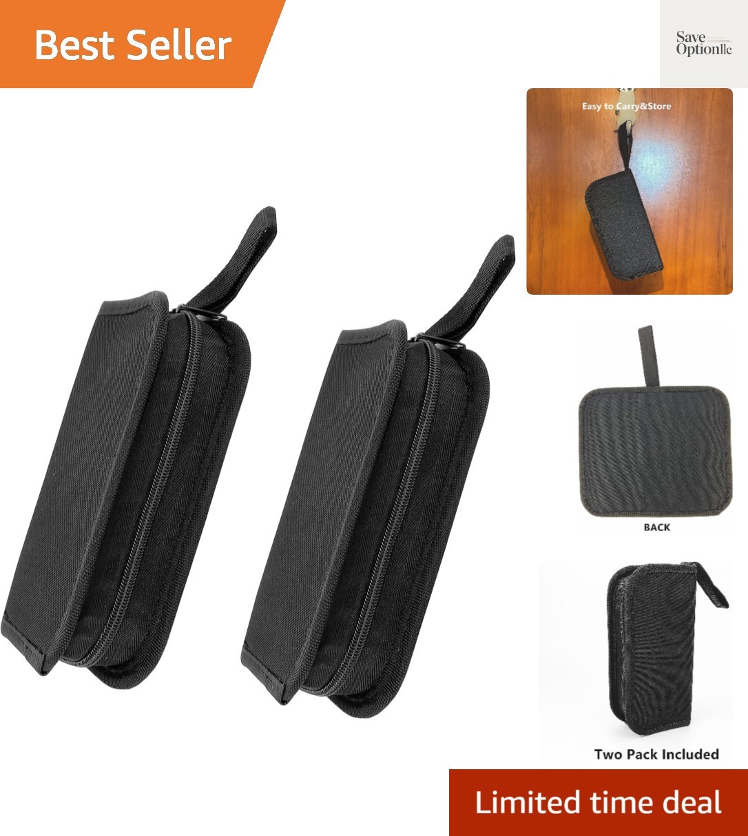 Durable 2-Pack Utility Tool Bags with Storing Belt for Crafting & Home Projects