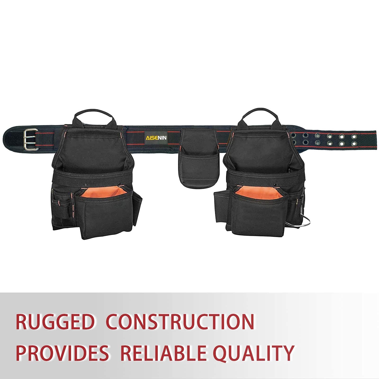 3 Inch Padded Tool Belt Heavy Duty Work Carpenter Utility Pouch Strap Red