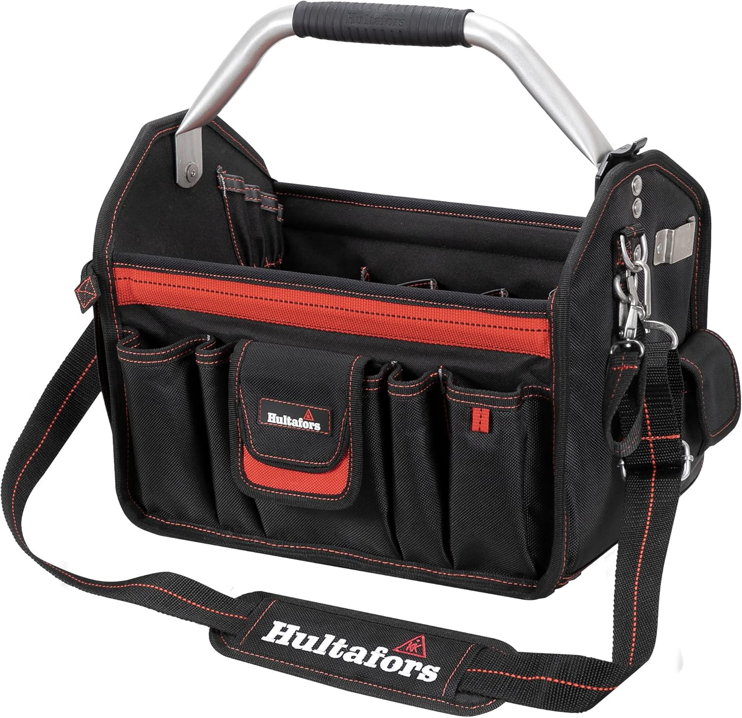 Heavy Duty Open-Top Tool Carrier with 32 Pockets and Durable Base Pad Feet