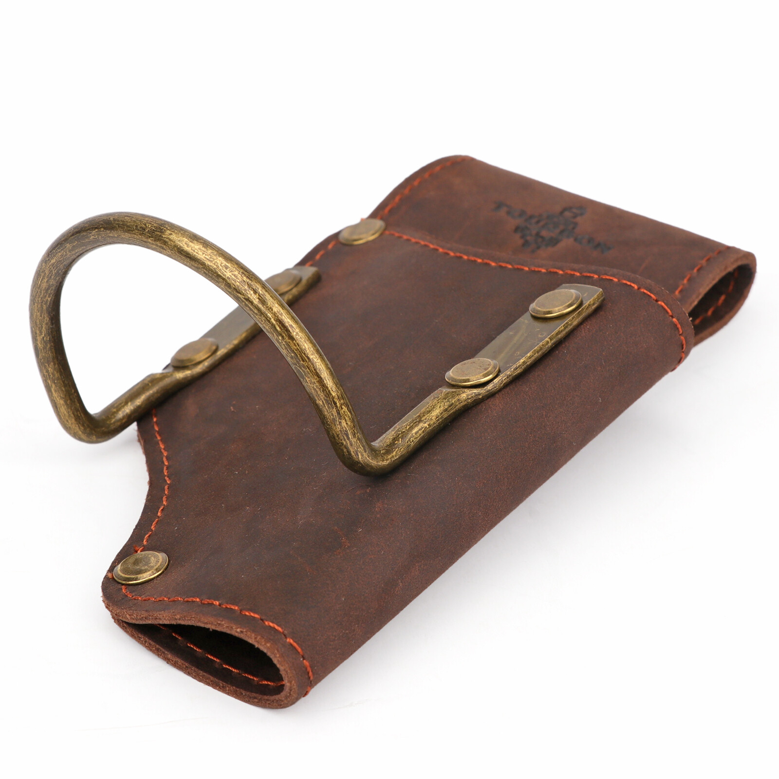 TOURBON Leather Axe/Hammer/Wrench/Pliers Belt Holster Wrokshop Tool Carry Hanger