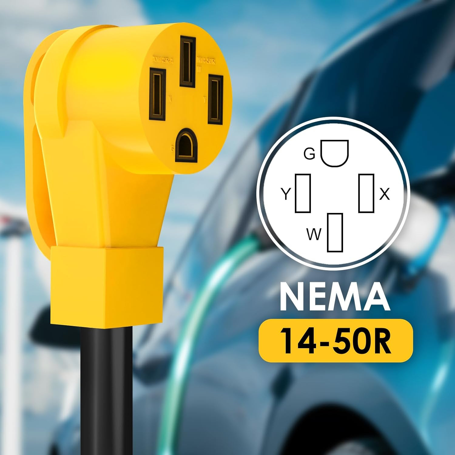 Level 2 EV Charging Adapter 220 Volt Plug Nema 6-20P to NEMA 14-50R STW 10AWG