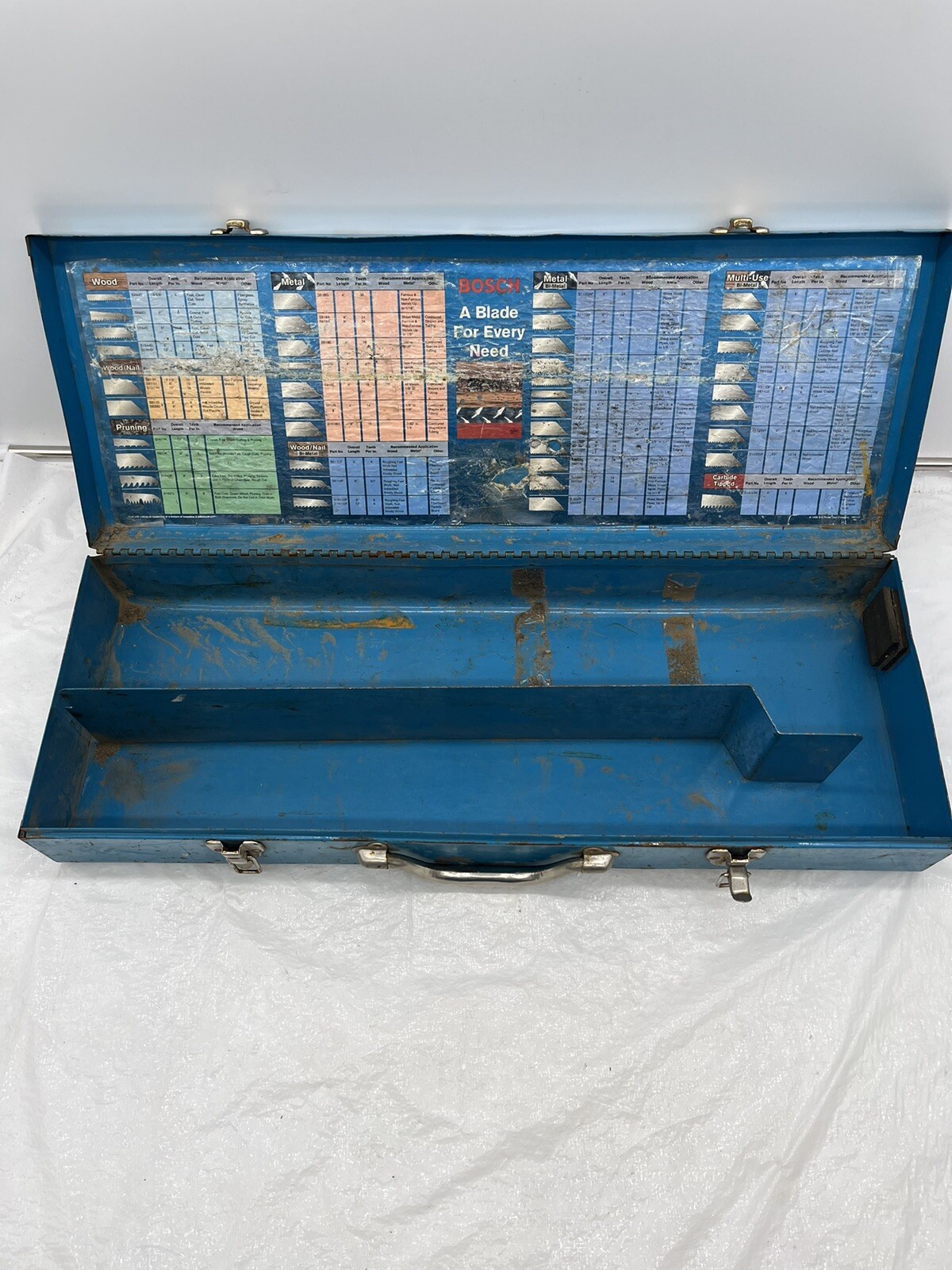 Vintage BOSCH Reciprocating Saw CASE ONLY Metal Box w/Handle & Clasps