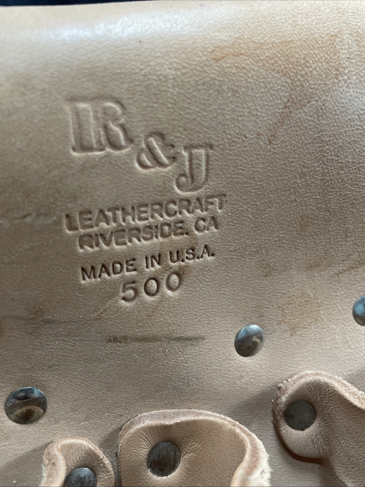 R & J Leathercraft 500 Genuine Leather Tool Pouch – 6 Pockets – Made in USA