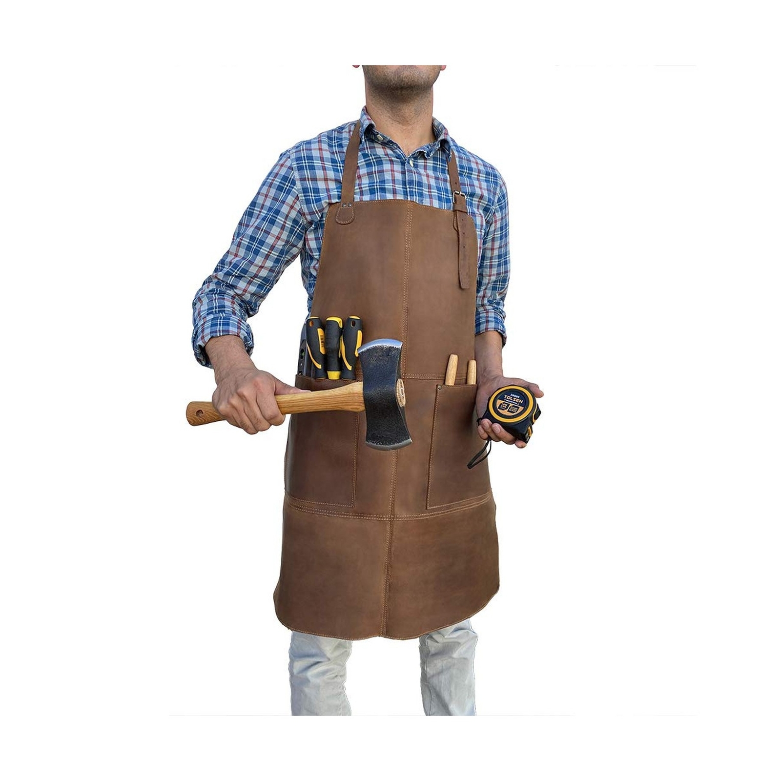 Hide & Drink, Durable Leather Apron, Utility Tool Pockets Adjustable, Butcher…