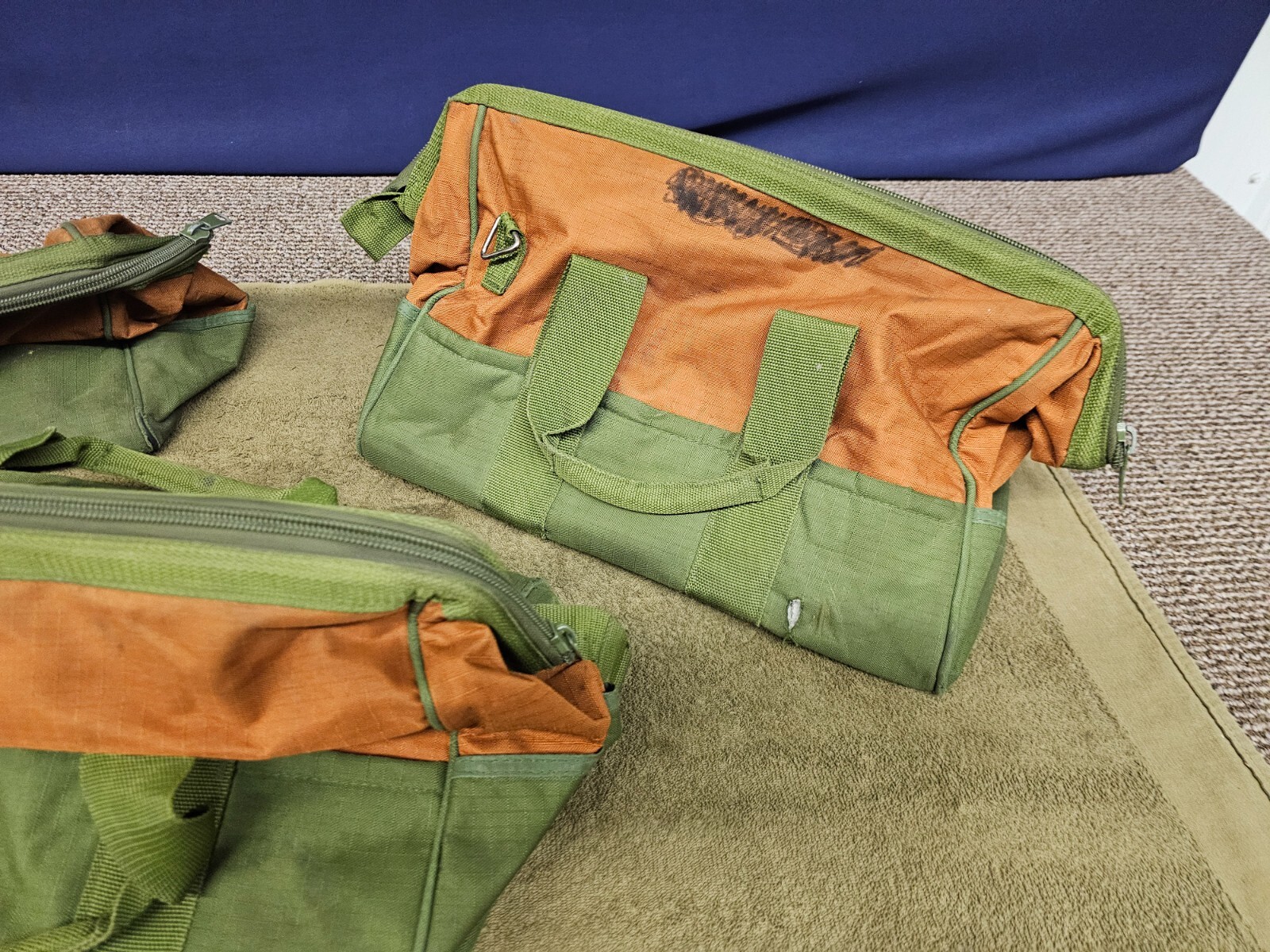3 Bucket Boss Mechanics Canvas Tool Bags Zipper Bag Green Large Military