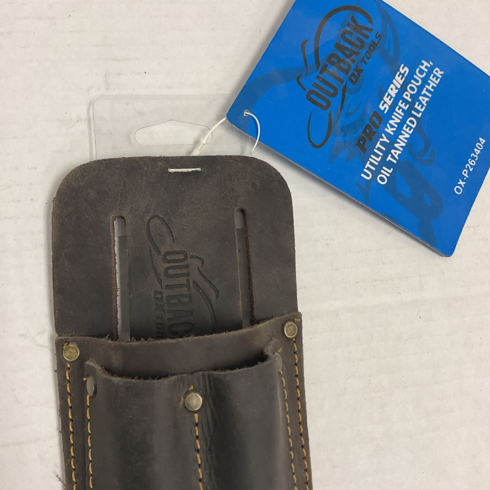 Ox Tools Utility Knife Pouch – Heavy Duty Oil-Tanned Leather