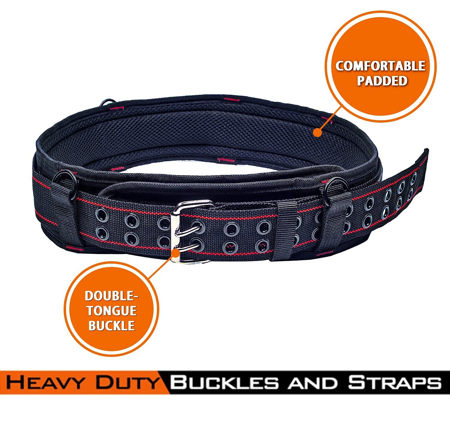 Padded Tool Belt 3 Inch Heavy Duty Work Tool Belt With Back Support Adjustable W