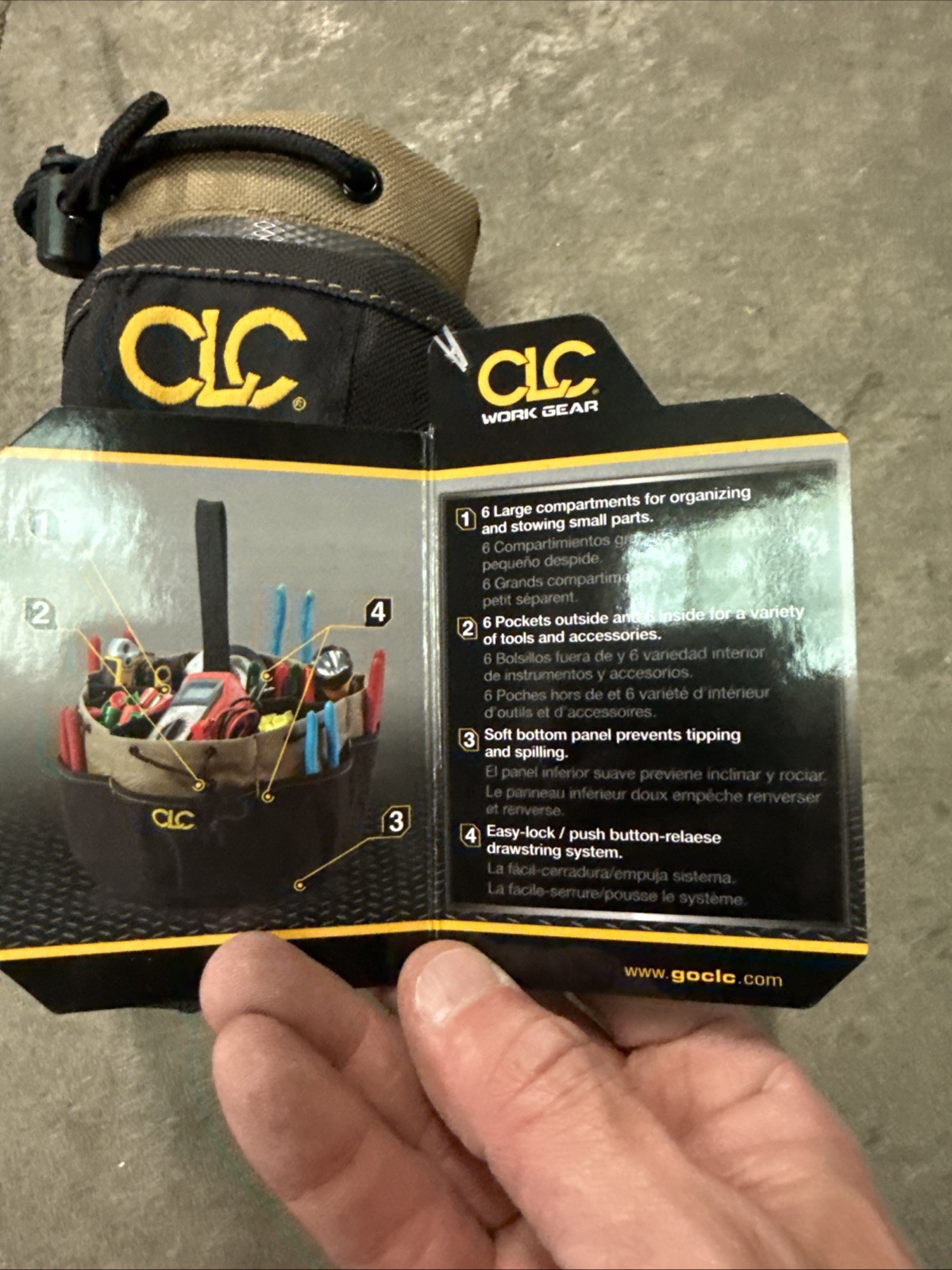 CLC Work Gear 1148 Tool Bag Bucket Bag 18 Pockets New