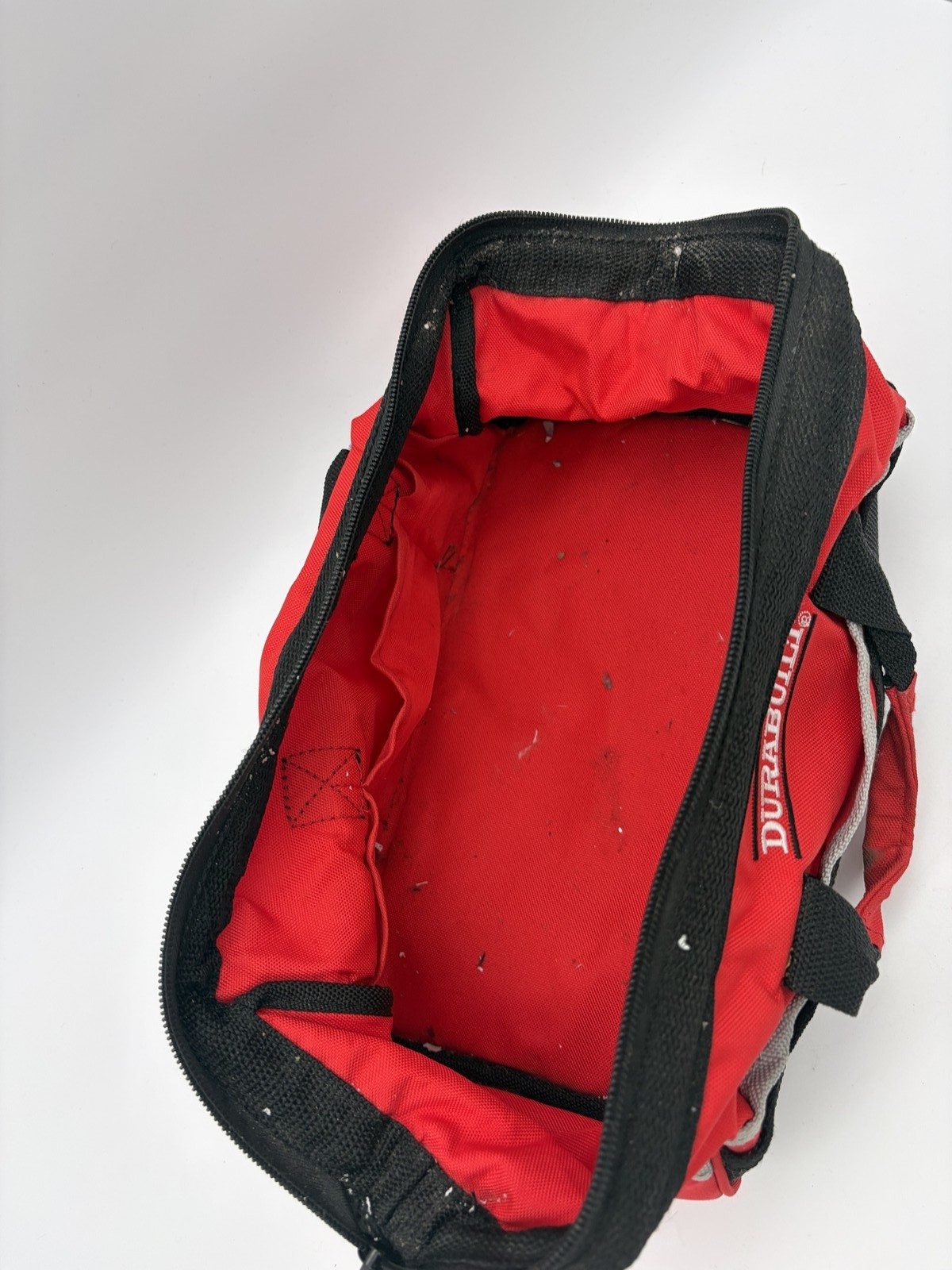 Tool Bag Organizer Red Black Heavy Duty Zipper Handles Durabuilt Used Good
