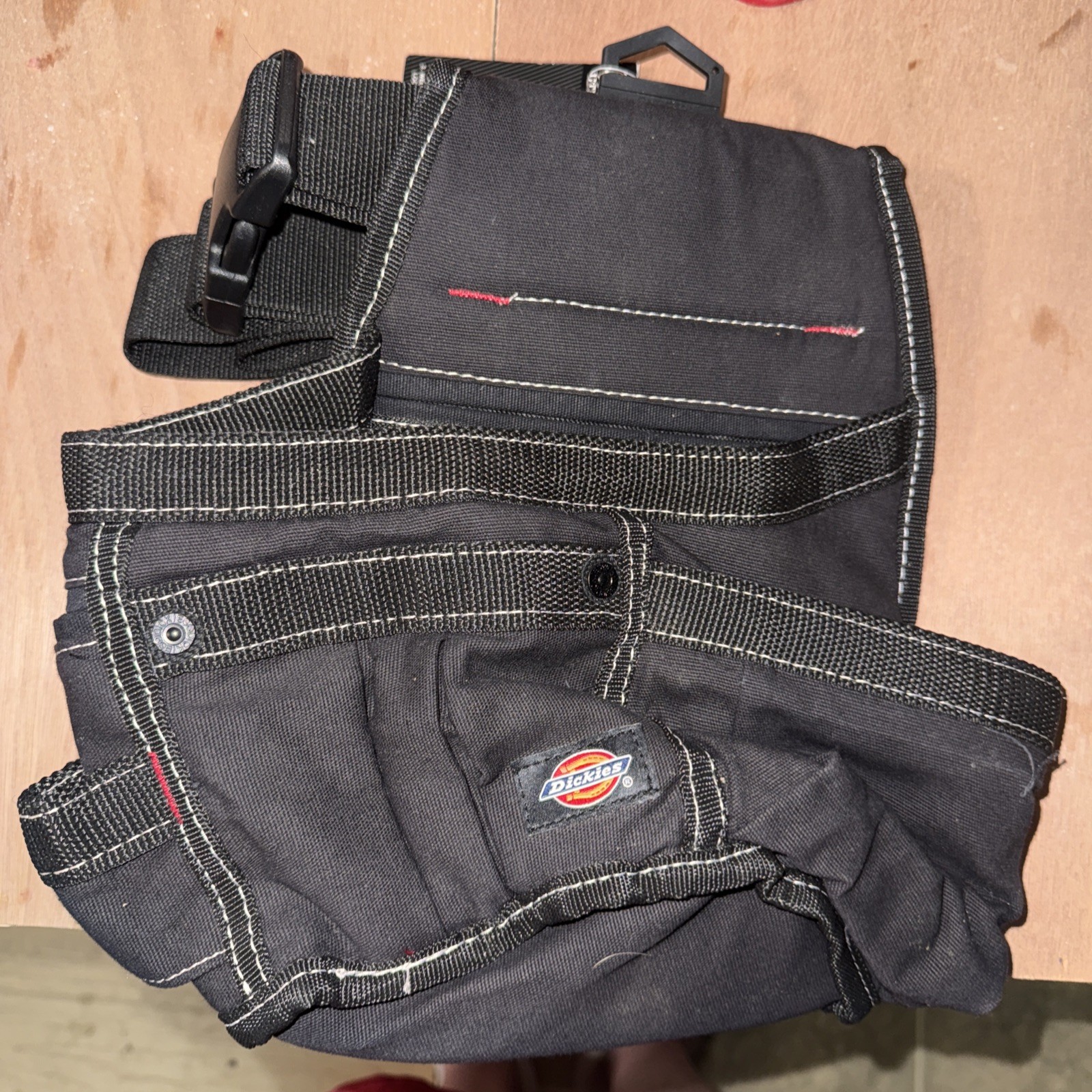 DICKIES Tool Belt Pouch 8 Pocket Webbing Reinforced Black 57054