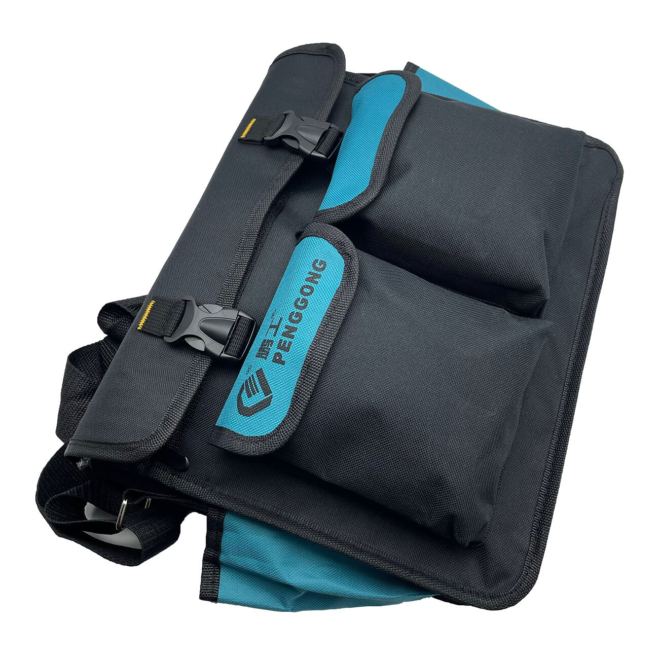 14″ Electrician Large Tool Bag Multi Pockets Storage Portable 13.78×3.5×11.22in