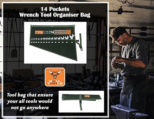 Wrench Roll Organizer Metric & Standard Tool Set Pouch Bag Handmade,Heavy Weight