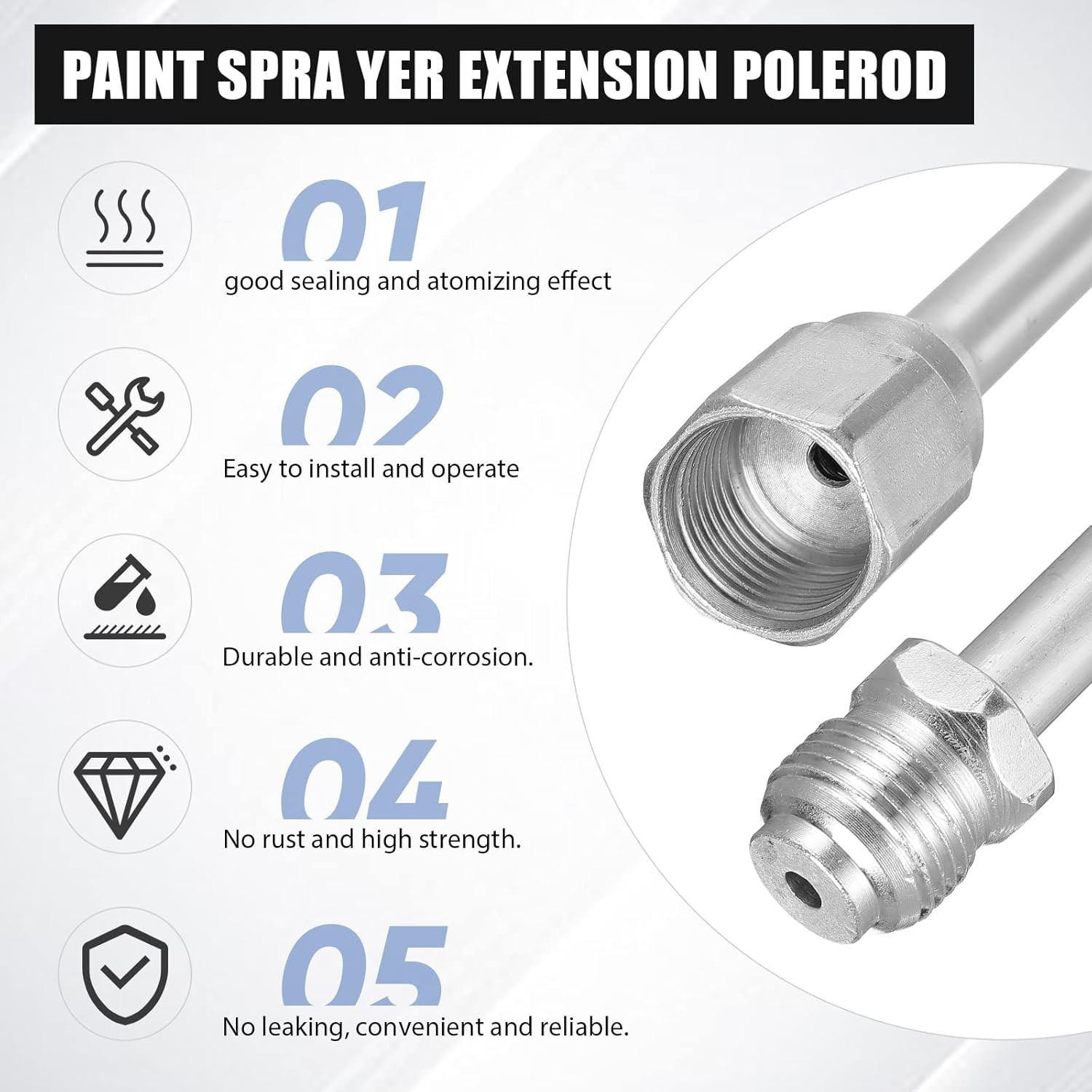 16 Pieces Paint Sprayer Hose Set, Airless Paint Sprayer Hose Kit with Spray Gun