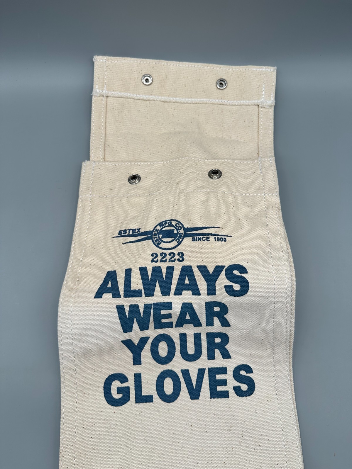 ESTEX Mfg. Co. Canvas Linesman Glove Bag 18″ x 8″ x 4″ Always Wear Your Gloves!