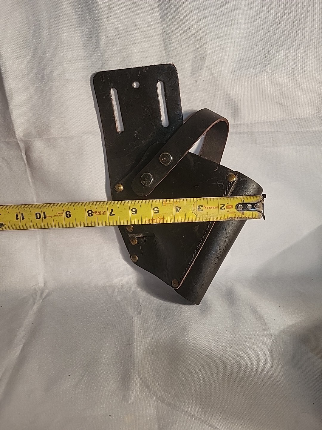 TOP GRAIN COWHIDE Leather Tool Pouch/ Rilfe Holster Brass Plated Buttons?