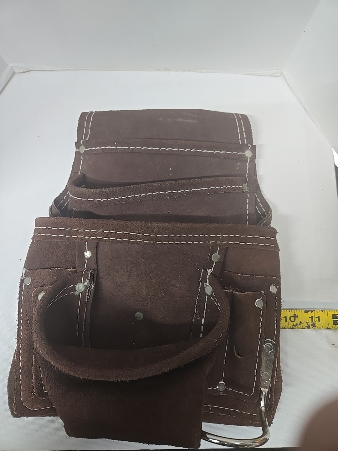 McGuire Nicholas 11 In Nail And Tool Pouch Leather Suede Hammer Hook
