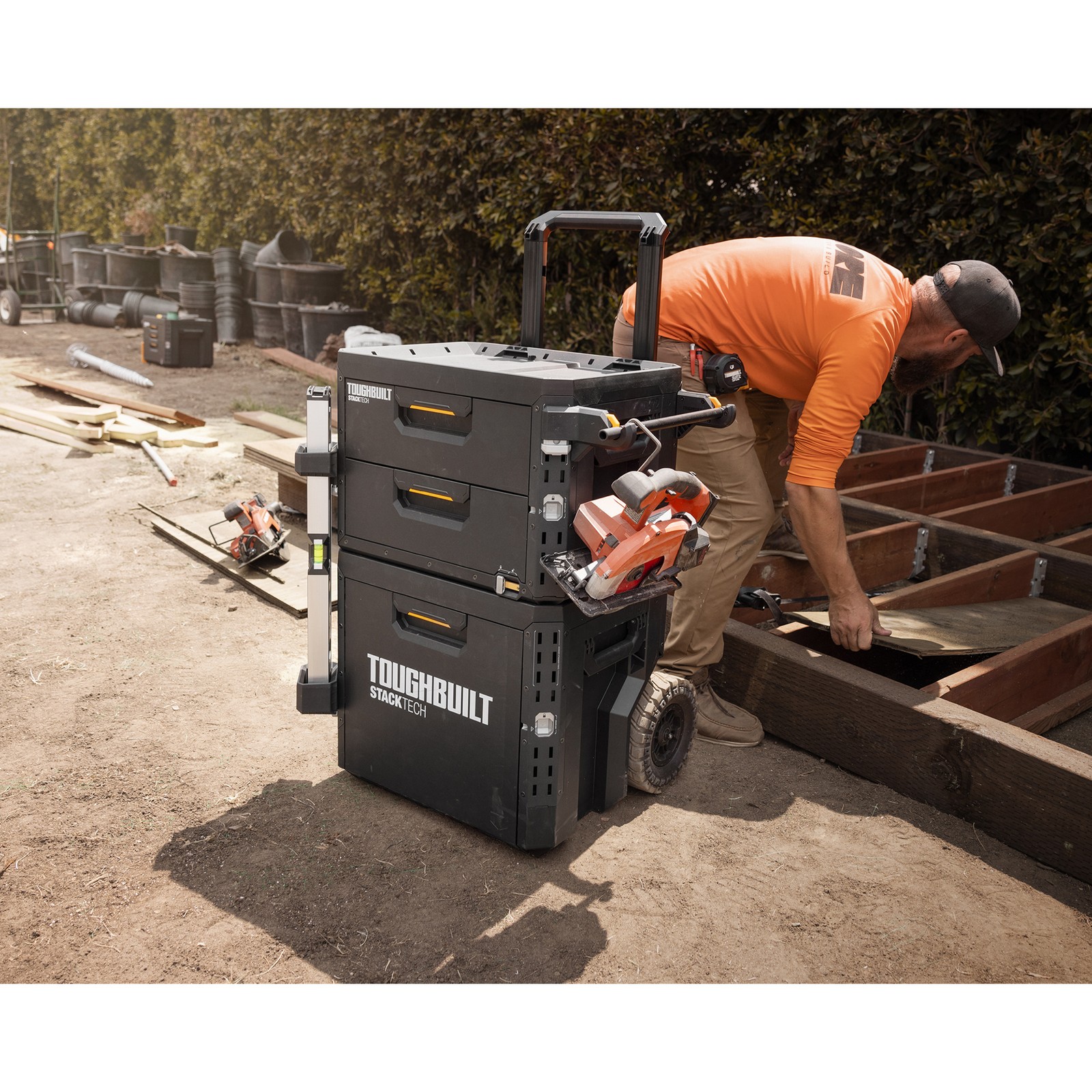 ToughBuilt StackTech 1-Drawer Rolling Locking Box, Tool Storage & Gear Organizer