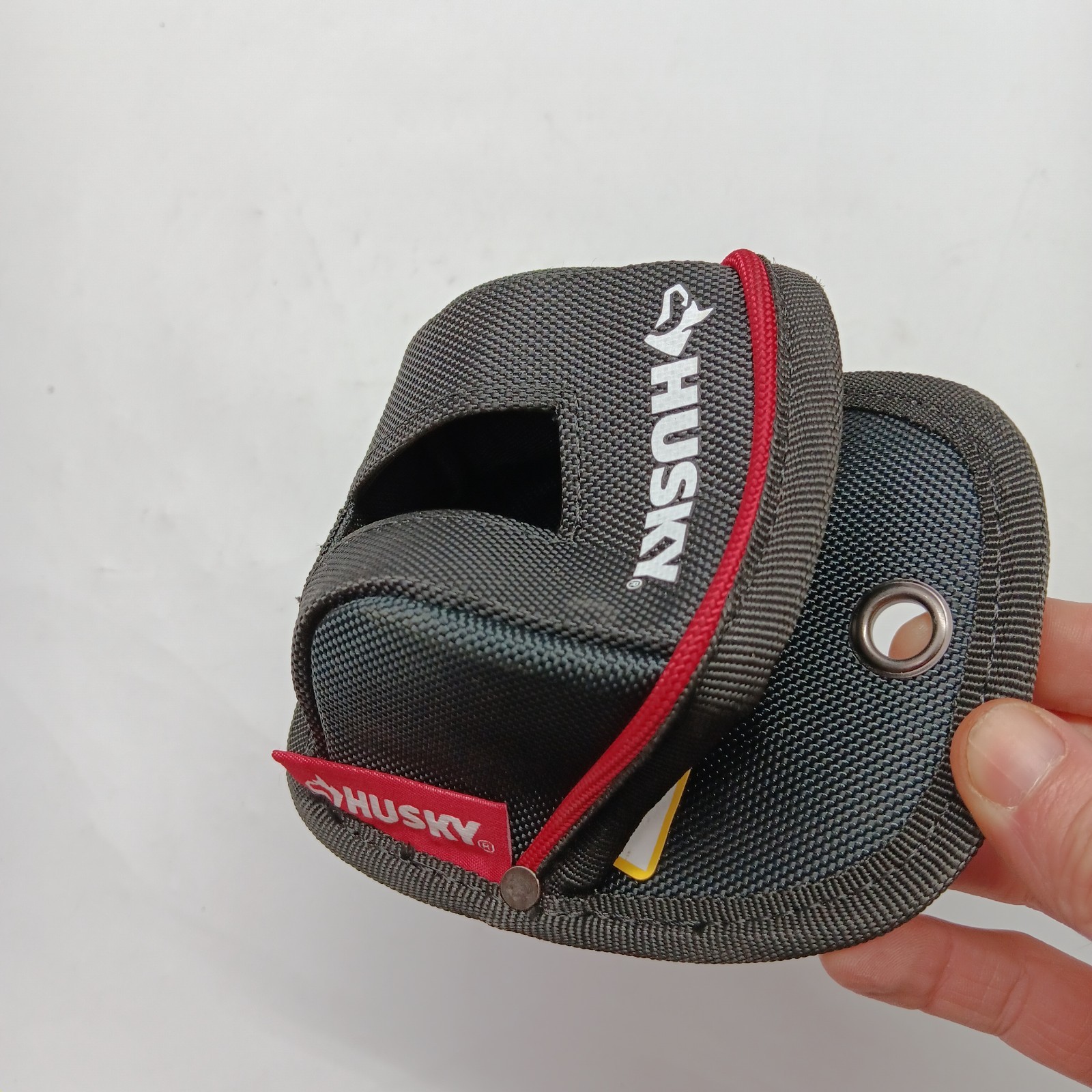 Husky 35ft 4.5 in Clip On Tape Measure Tool Belt Bag Pouch Polyster Black 246568