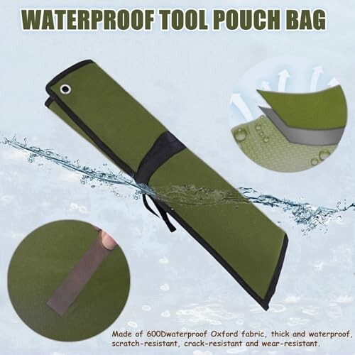 14/16 Pockets Wrench Roll Up Organizer, Wrench Bag and Tool Organizer Bag, Wren