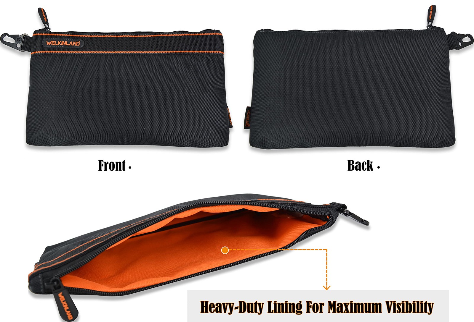 WELKINLAND 13Inch (Length) * 7.7Inch (Width), Orange, Black, Grey, Blue
