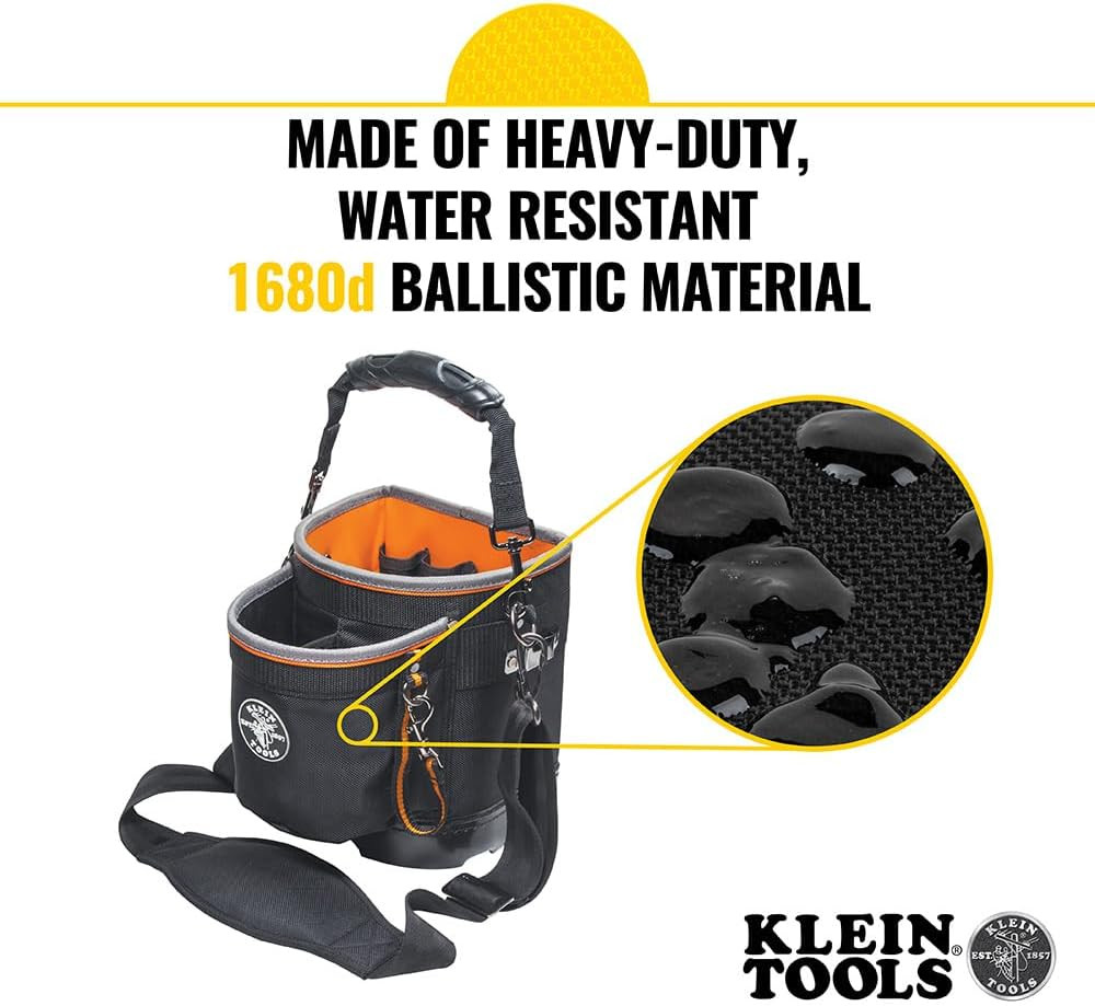 Durable Tool Bag with 14 Pockets & 11-Piece Hex Wrench Set Included