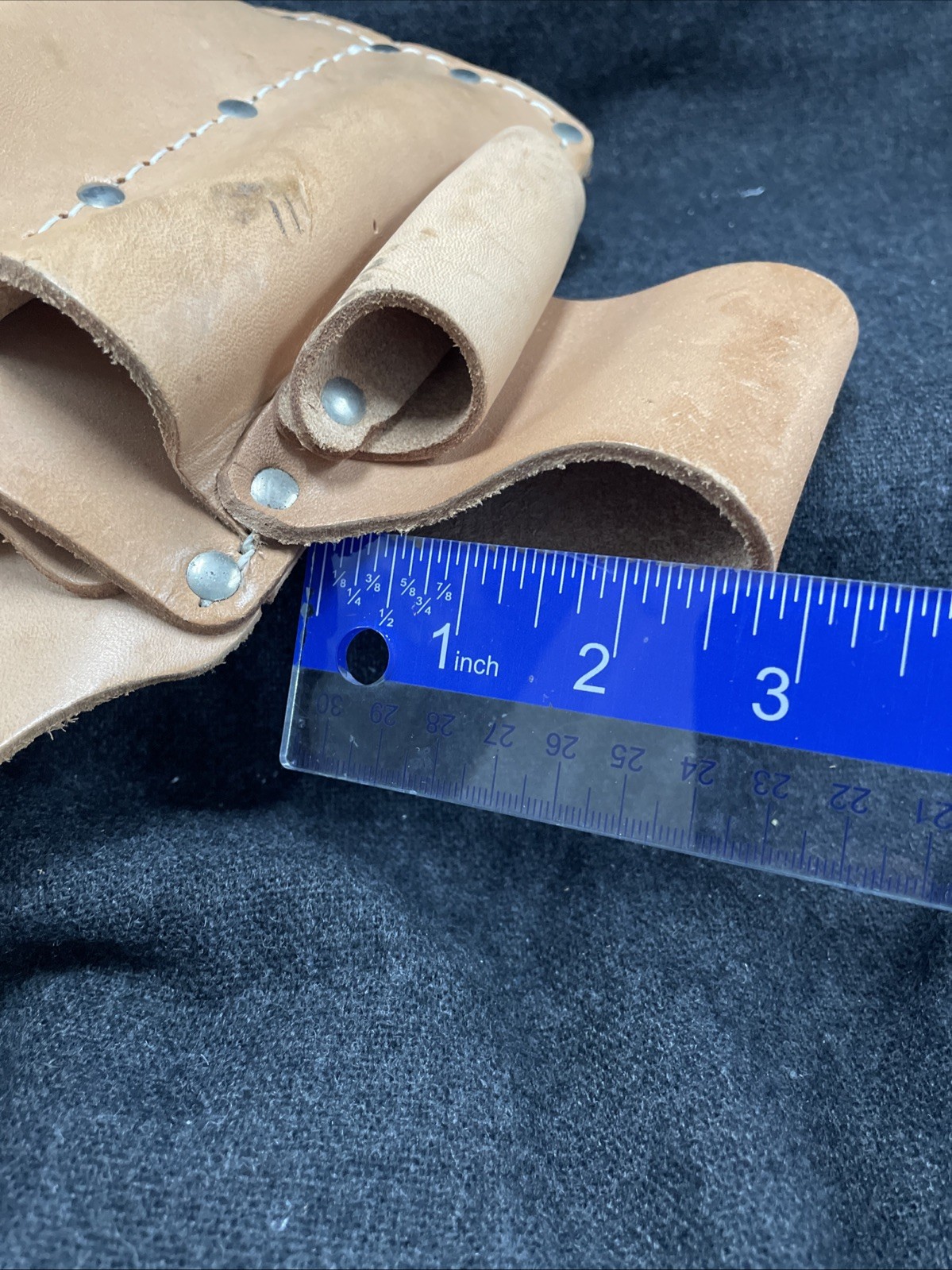 R & J Leathercraft 500 Genuine Leather Tool Pouch – 6 Pockets – Made in USA