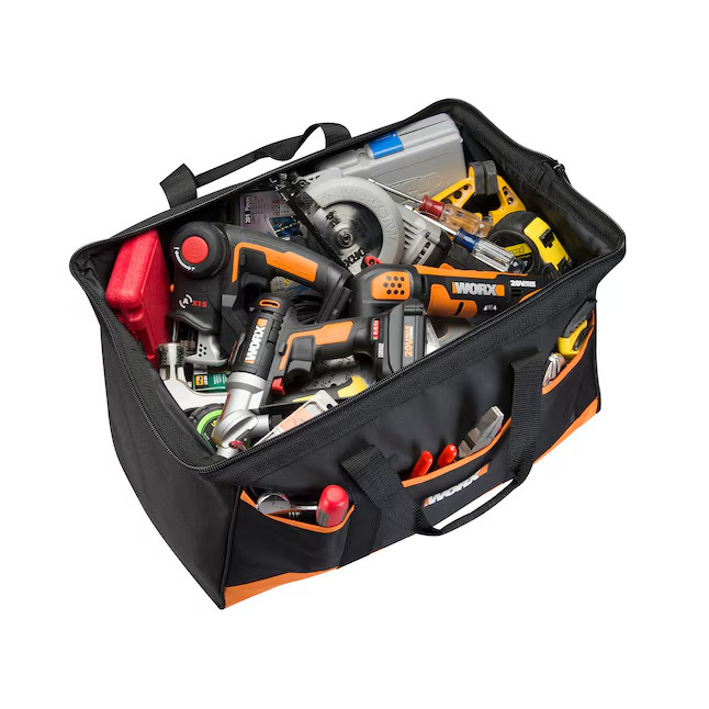 WORX Worx Black Nylon 12-in W x 13-in D x 21-in L Zippered Tool bag
