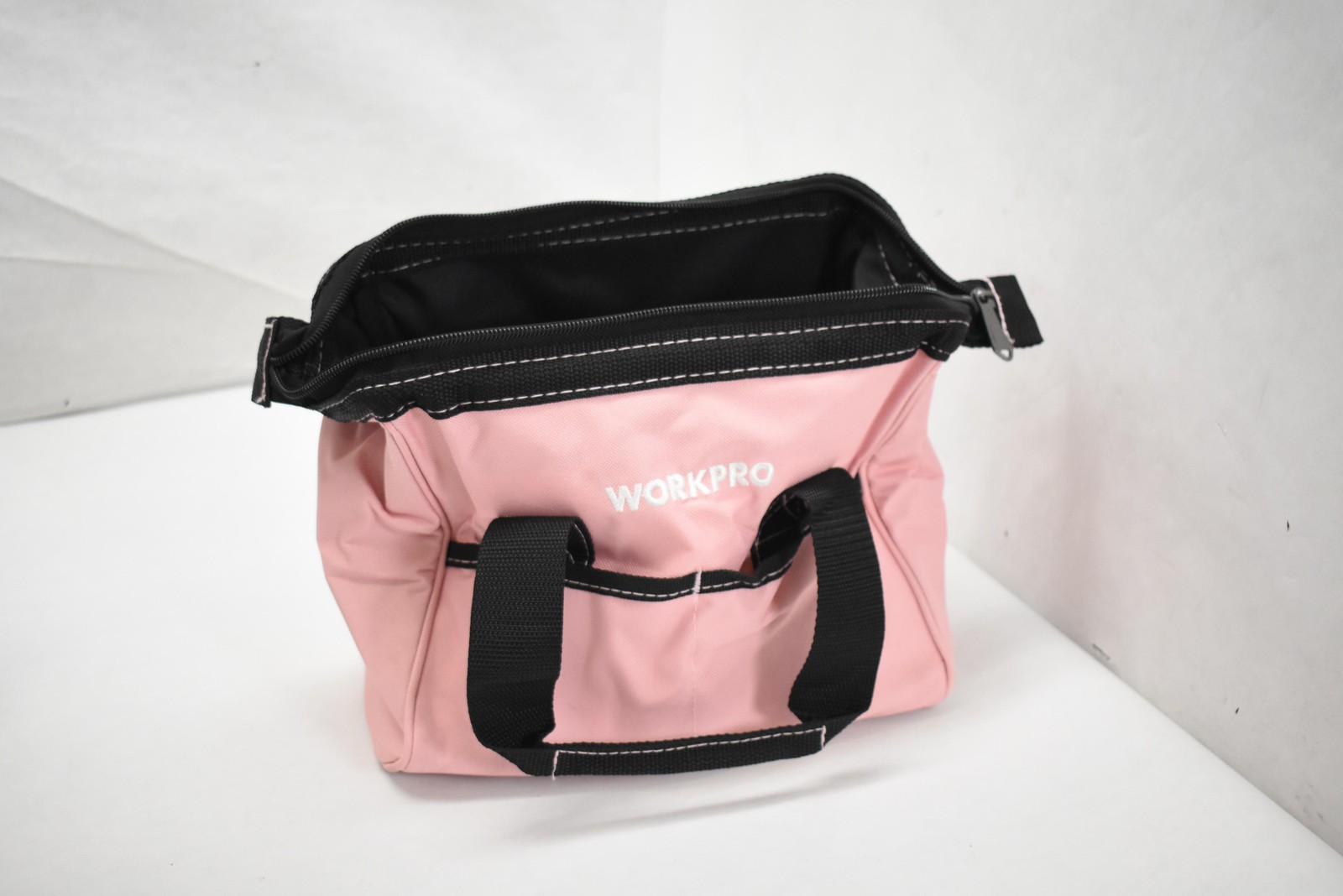 Workpro Tool Bag Tote Pink Polyester Soft Sided Zippered Organizer Carry Case