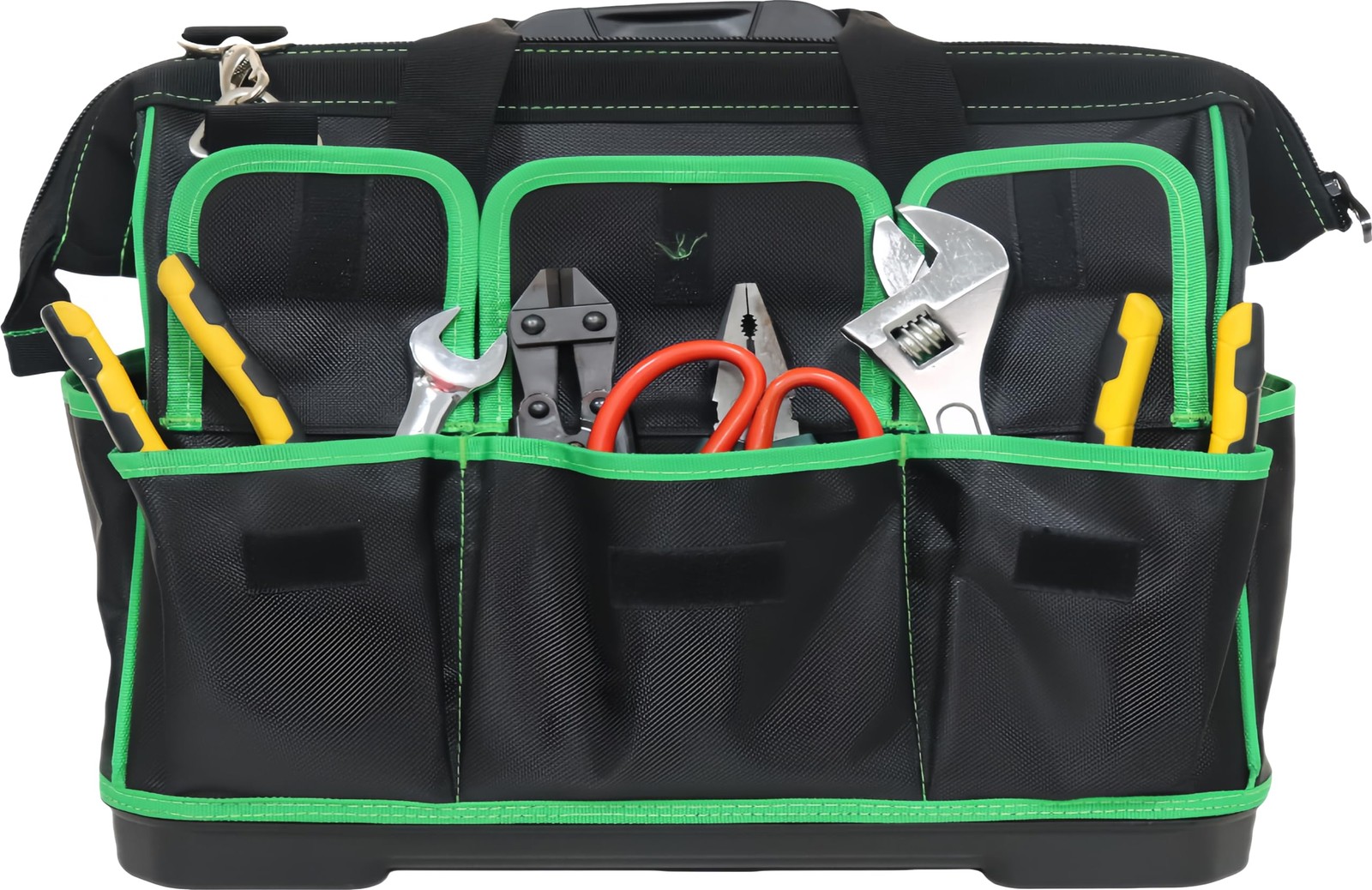 16 inches Top Opening Tool Tote, 1680D Durable Tool Organizer for Plumber, El…