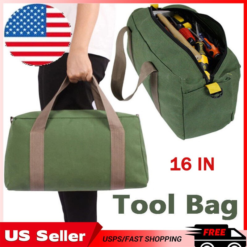 Canvas Portable Tool Storage Bag Wrench Screwdriver Organizer Pouch Toolkit US