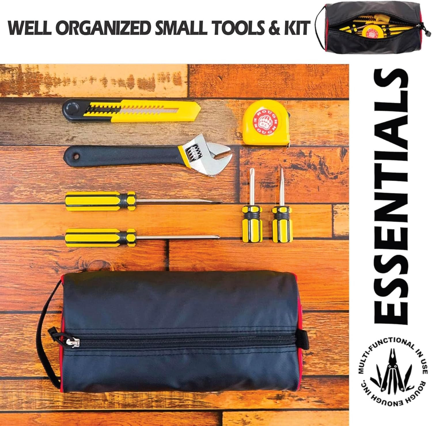 Rough Enough EDC Tool Bag Organizer with Handle – Portable Pouch for Gear