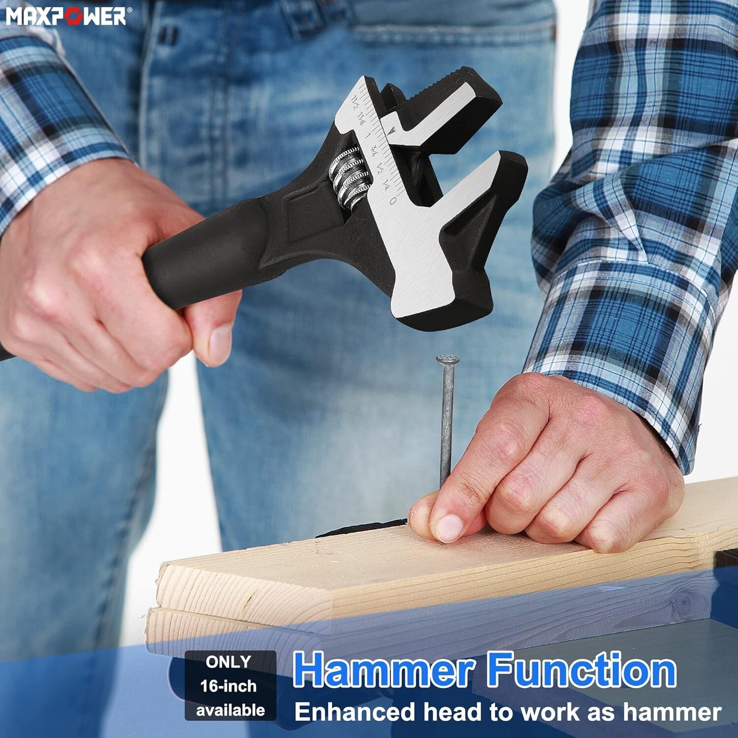 Professional 12″ and 16″ Spud Wrench Duo with Reversible Jaw & Roll Up Bag