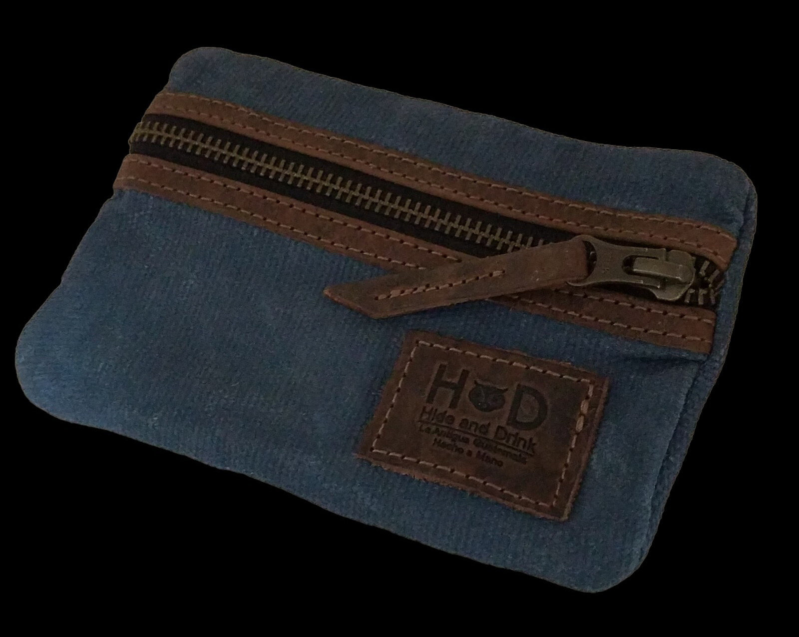 Hide & Drink Multi-Tool Pocket Pouch with Zipper Compartment Waxed Canvas Blue