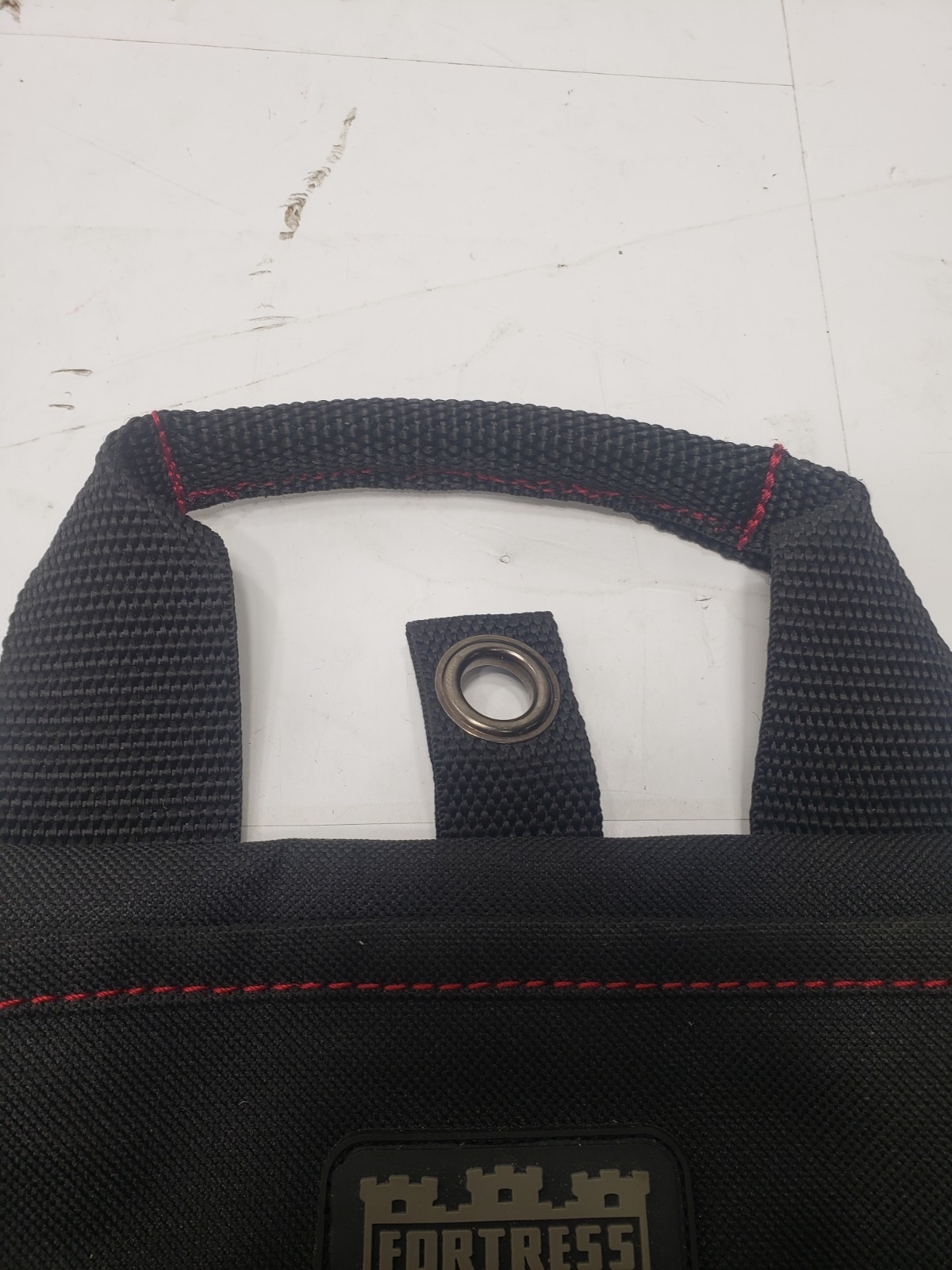 Fortress 13” Black & Grey W/Red Stitching Accents 7 Pocket Tool Pouch NWOT