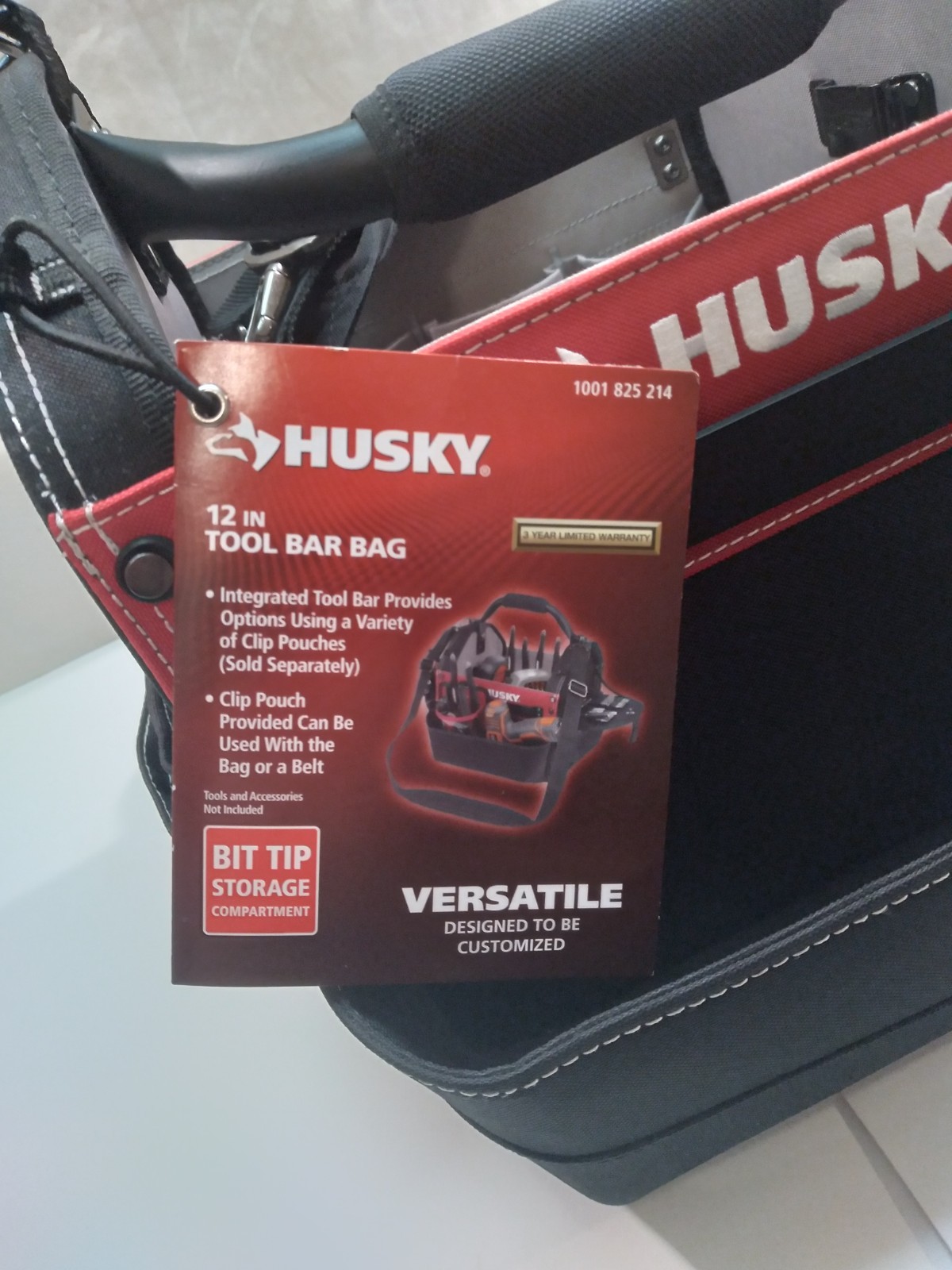 New Husky 12″ Tool Bag Electrician TOTE All Purpose Tote Cleaning Supply Holder