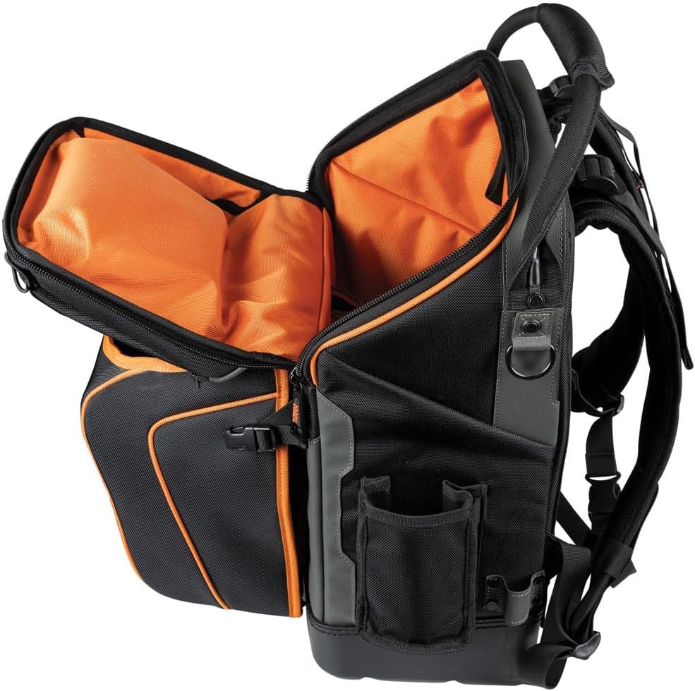 Fire Resistant Ironworker & Welder Backpack with 27 Pockets & Helmet Holder