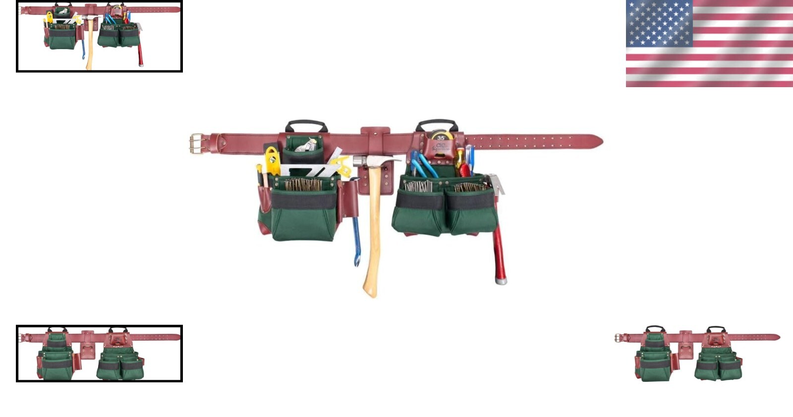 Heavy Duty 17 Pocket Ballistic Nylon Tool Apron for Craftsmen, Adjustable Fit