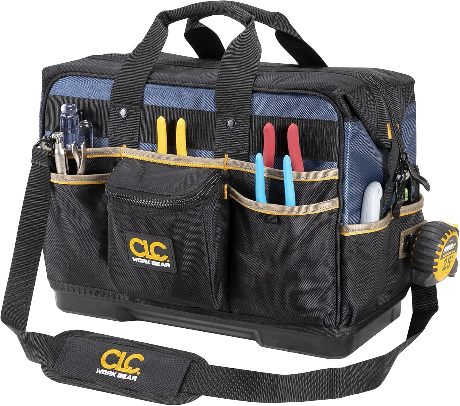 CLC Work Gear 19″ Closed-Top Tool Bag with Molded Base for Contractors