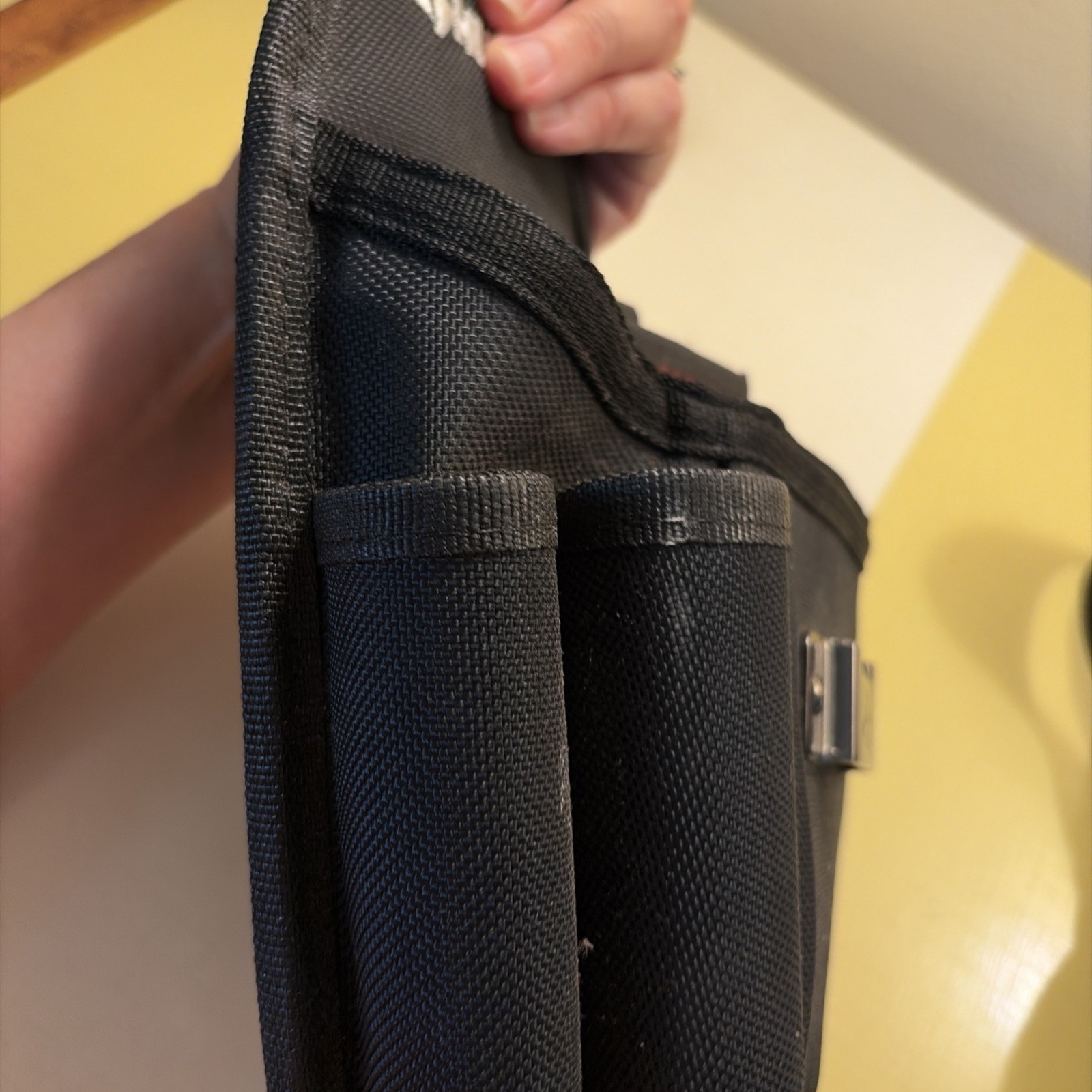 6.7 In. Black 3-Pocket Utility Tool Belt Pouch