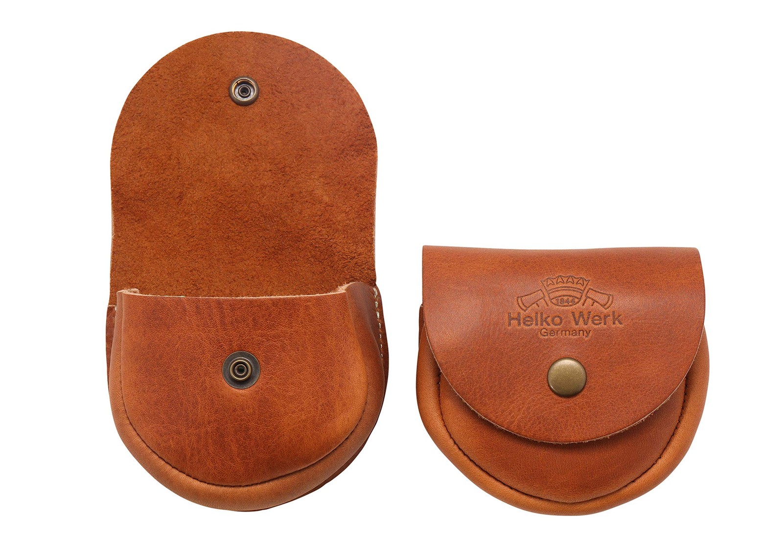 1844 Helko Werk Germany Leather Pouch for Sharpening Stone Genuine Full Grai…
