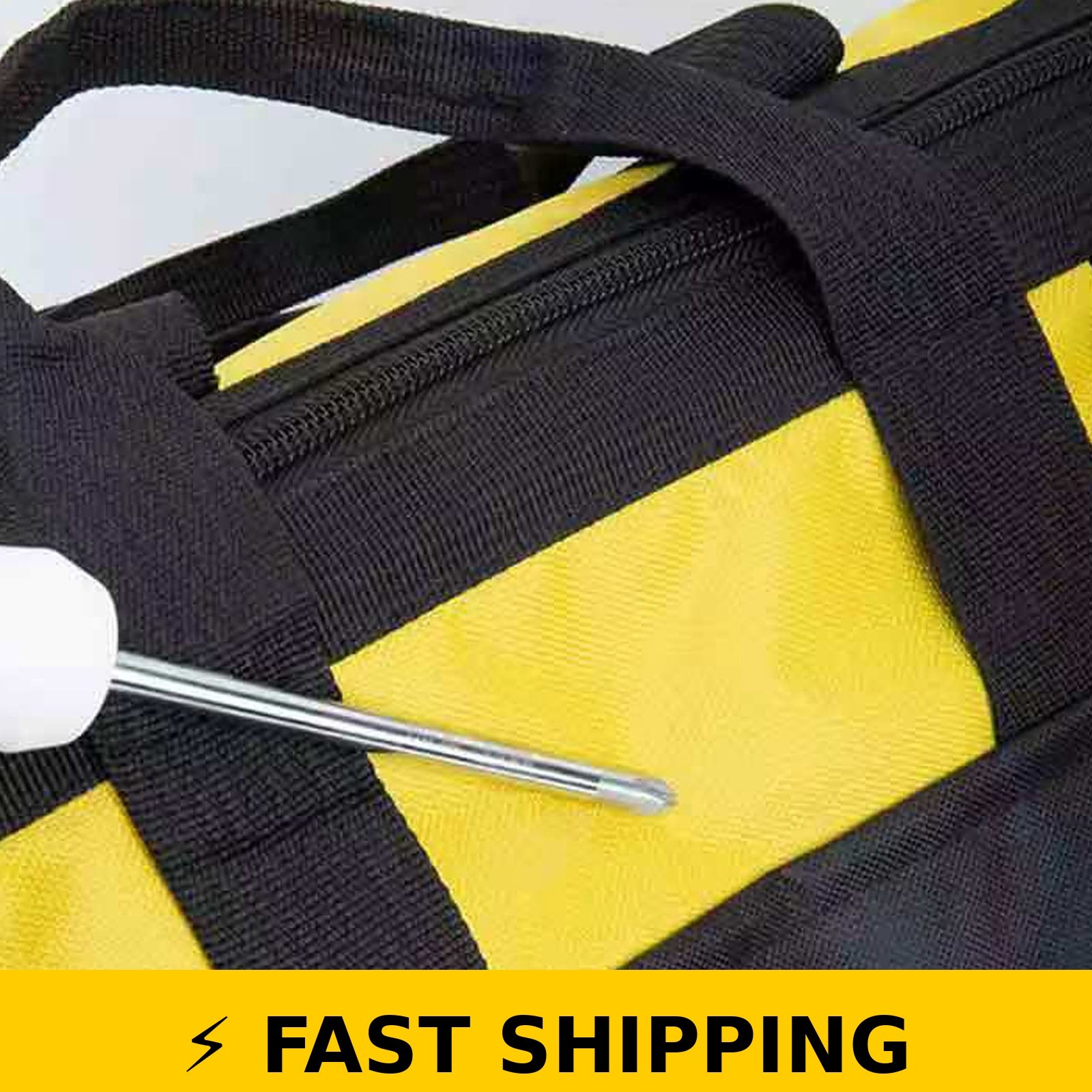 Safinein 14 Inch Wide Mouth Tool Bag Organizer – Heavy Duty Pouch