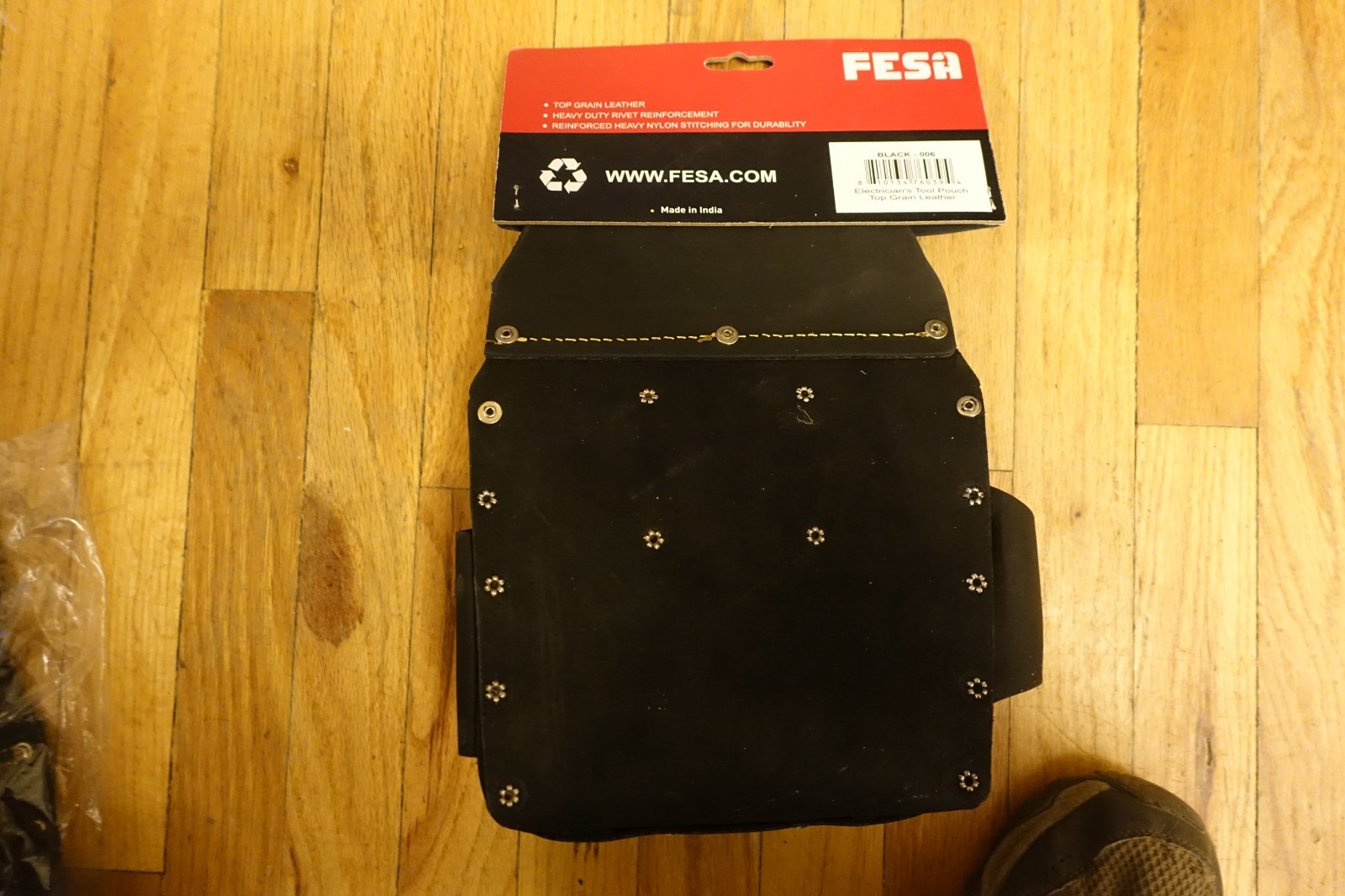FESA PRO Electricians tool pouch, Black Leather, Brand New.