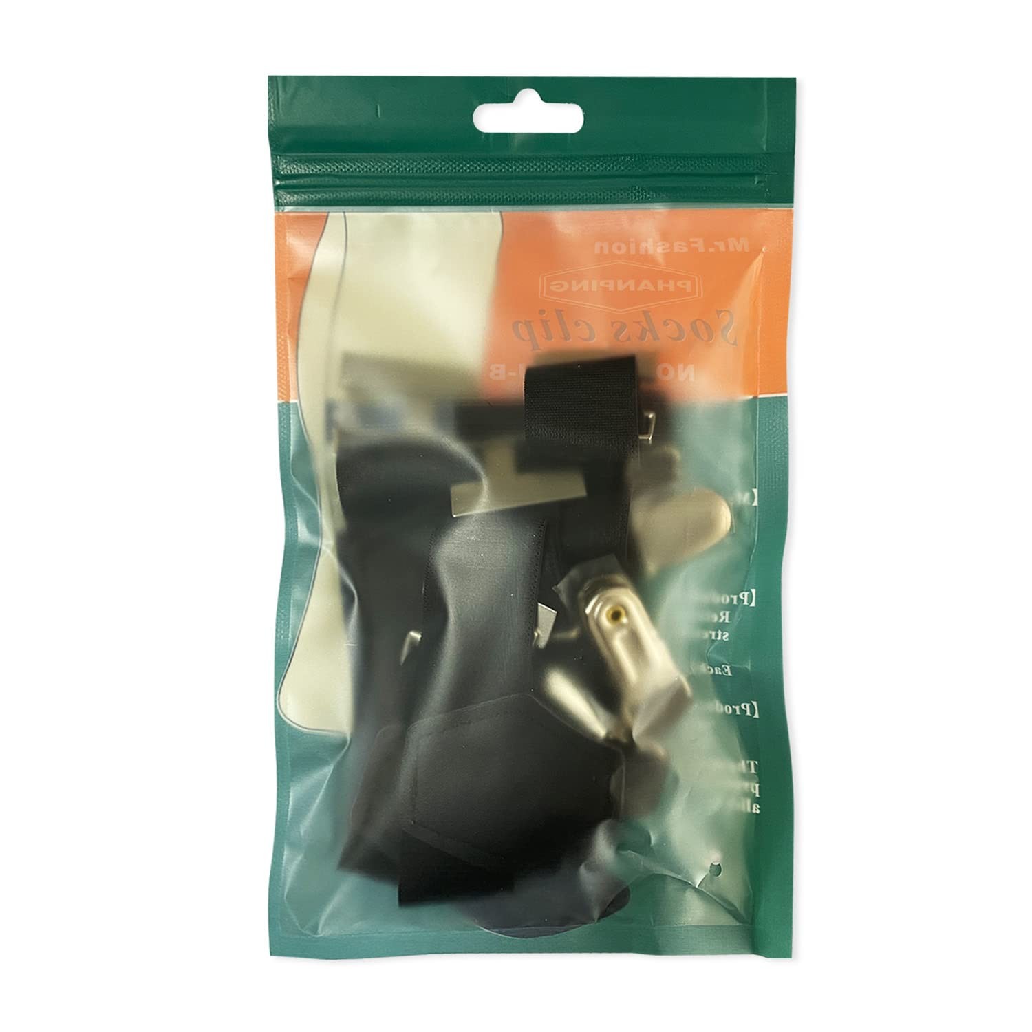Mens Sock Garters Belt Adjustable 2-pack Sturdy Clip One pair, Black Pair