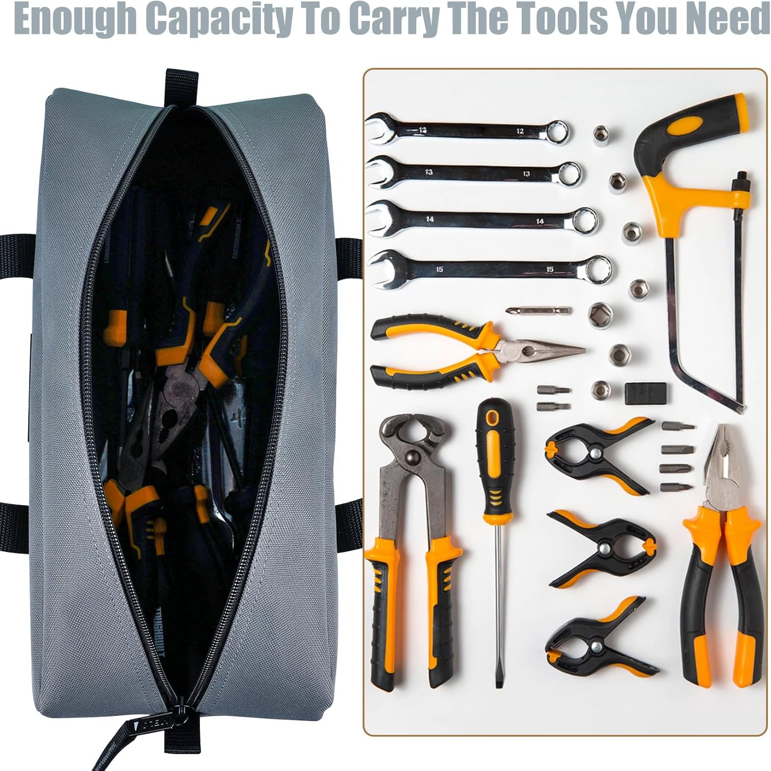 Utility Tool Tote Bag Combo Kit-Includes 2 Medium Tool Organizer Bags for Electr